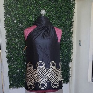 Banana Republic Black and Gold Women's Top